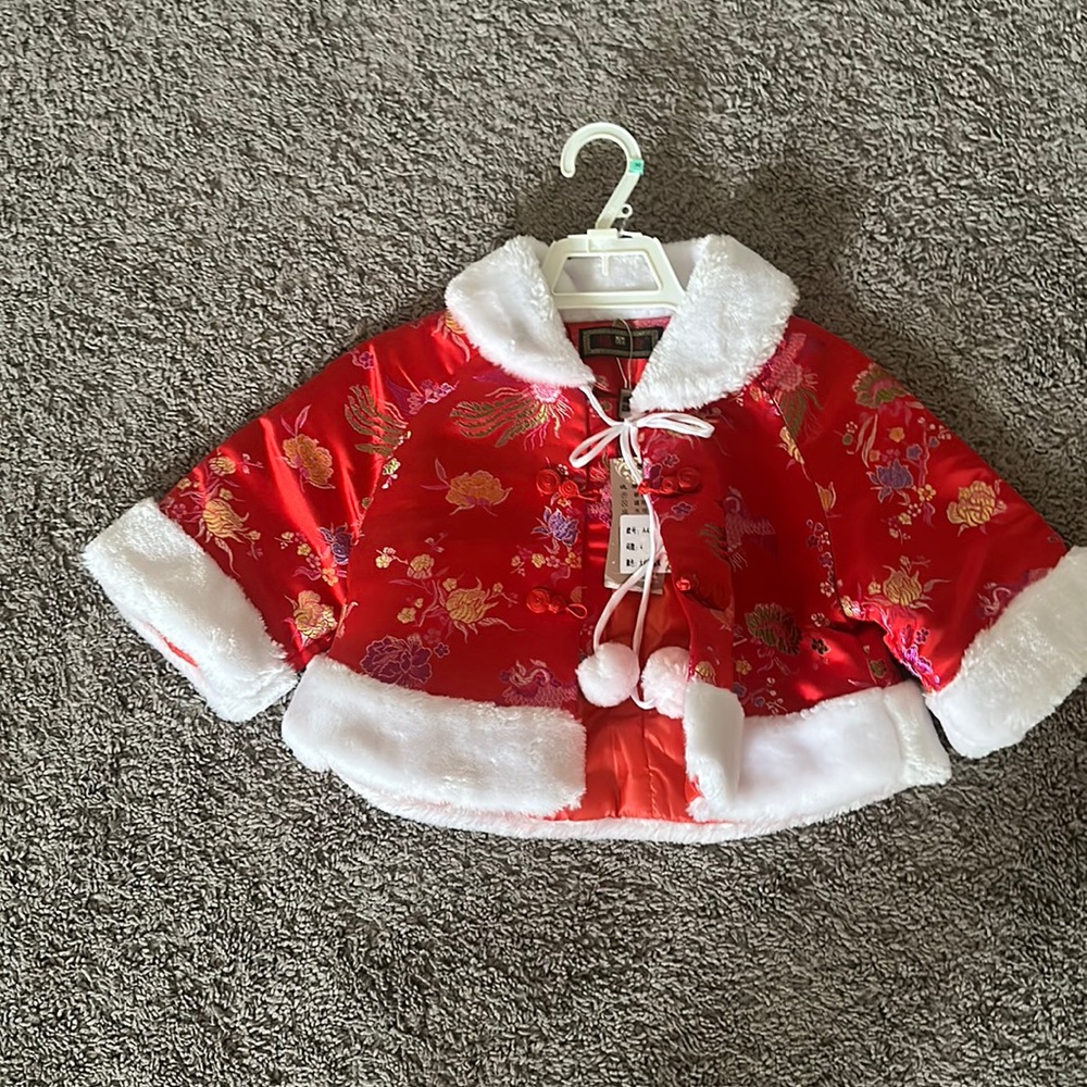 Chinese new year shawl girl 4T